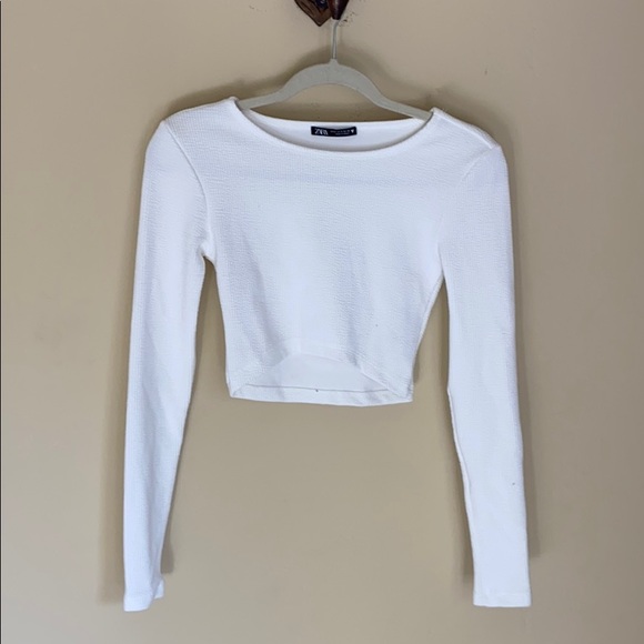 Zara | Tops | Zara White Long Sleeve 